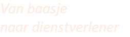 Van baasje naar dienstverlener